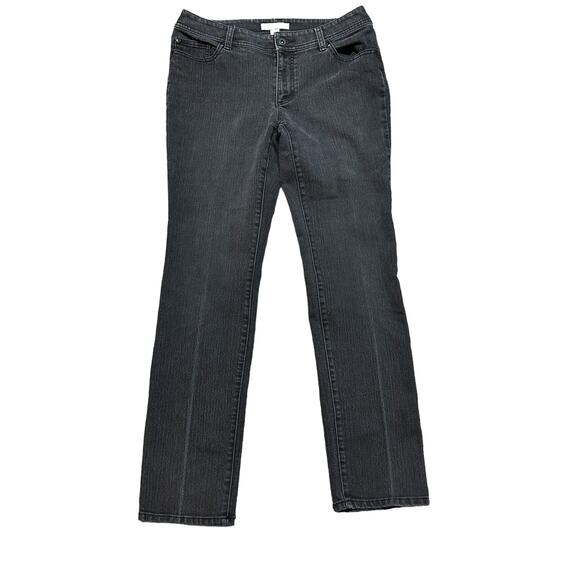 Chico's Straight Leg Stretch Jeans Gray Women's Size‎ 0 - Picture 1 of 10